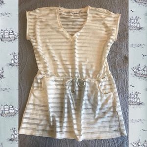 Calvin Klein white cover up dress